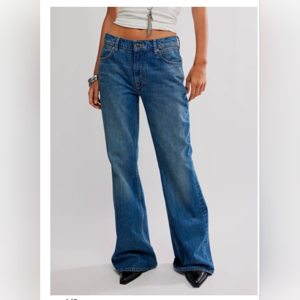 Free People Women's West Coast Relaxed Straight Fit Jeans NWT $128 Sz 29